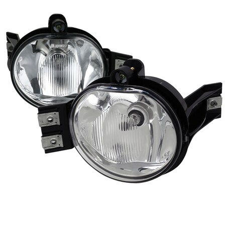 Spec-D Tuning 02-06 Dodge Ram Fog Lights Clear Glass Lens With Wiring LF-RAM02C-HZ